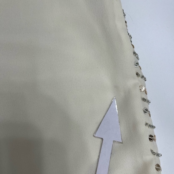 Adelyn Rae beaded sequin mini dress cream size M - Picture 13 of 14